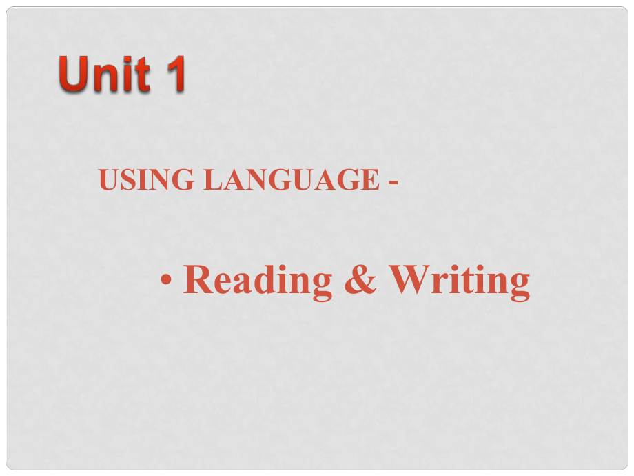 浙江省天臺縣平橋第二中學(xué)高中英語 Unit1 Using language課件 新人教版必修5_第1頁