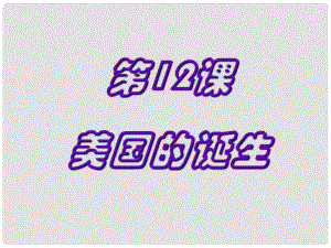 河北省邢臺(tái)市臨西縣第一中學(xué)九年級(jí)歷史上冊(cè) 第十單元《步入近代》第12課《美國(guó)的誕生》課件 新人教版