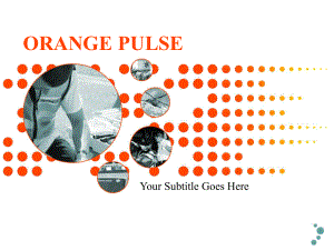 橙色圆点风格PT模板