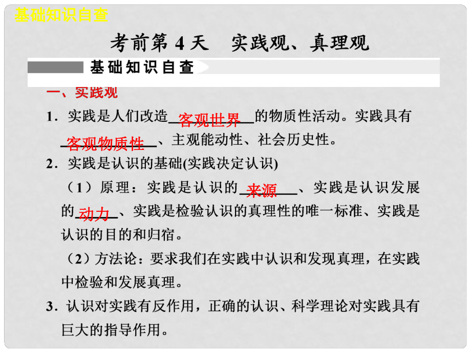 高考政治二轮复习及增分策略 考前第4天配套课件 新人教版_第1页