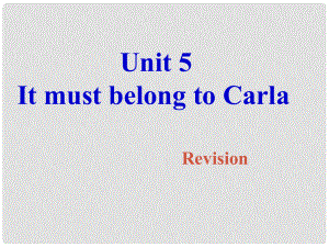 浙江省泰順縣羅陽二中九年級英語《Unit 5 It must belong to carla》課件1 人教新目標(biāo)版