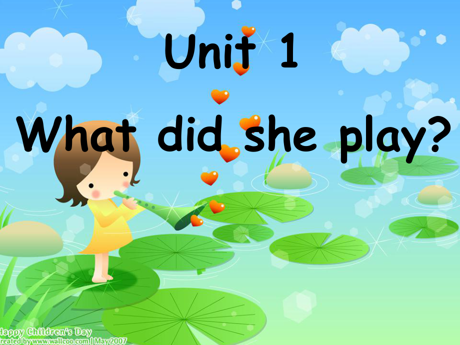 外研版(一起)四上Unit 1 What did she playppt課件2_第1頁