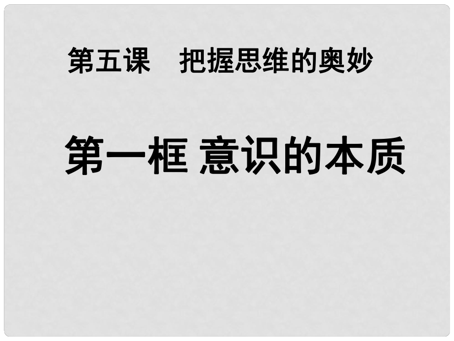 高中政治51意識的本質完成課件人民版