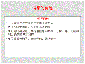 四川省宜賓市南溪二中中考物理單元復(fù)習(xí) 信息的傳遞課件 新人教版