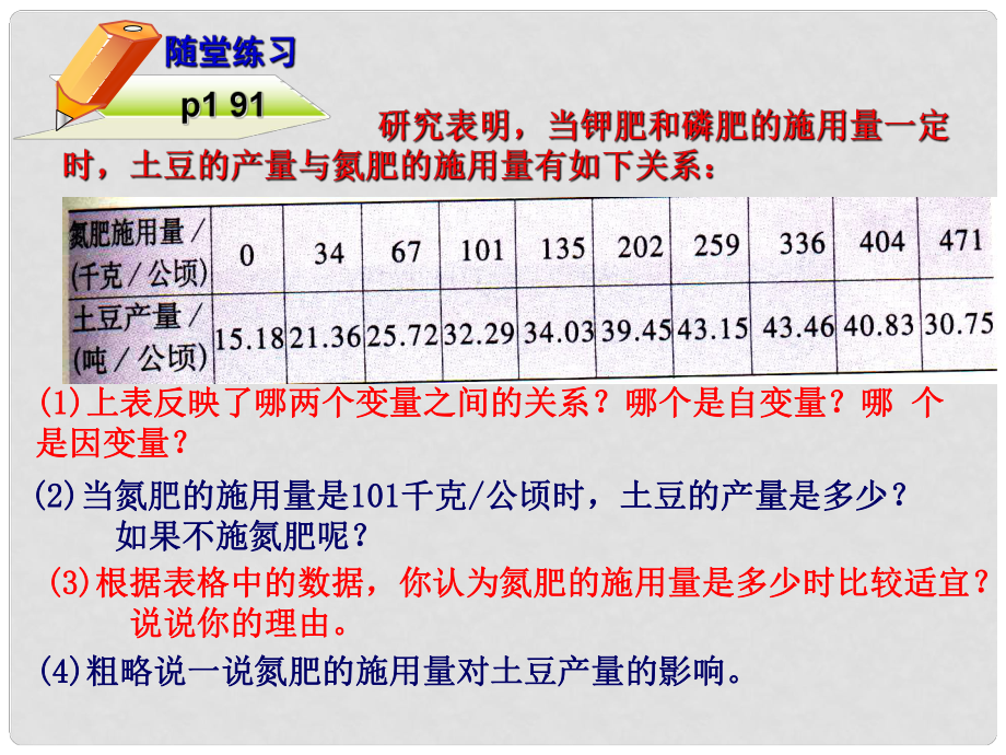 廣東省佛山市中大附中三水實(shí)驗(yàn)中學(xué)七年級(jí)數(shù)學(xué)下冊(cè) 第四章《用關(guān)系式表示的變量間關(guān)系》課件 北師大版_第1頁