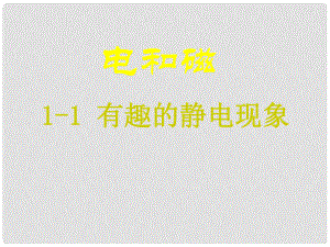 四川省攀枝花市米易中学高中物理 第一章 静电现象课件 新人教版选修2
