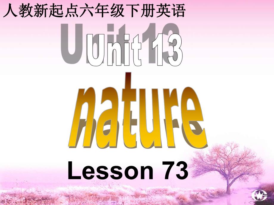 人教新起點(diǎn)英語六下Unit 13 Naturelesson73ppt課件_第1頁