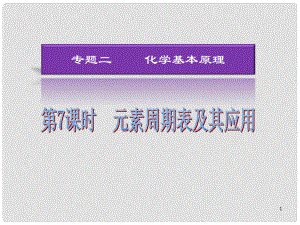 湖南省高考化學(xué)二輪復(fù)習(xí) 元素周期表及其應(yīng)用課件 新人教版