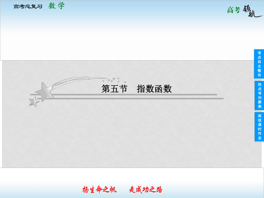高考數(shù)學(xué)二輪復(fù)習(xí) 25 指數(shù)函數(shù)課件 理 新人教版_第1頁
