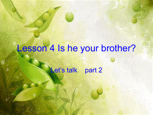 科普版英語四上Lesson 4Is he your brother課件3