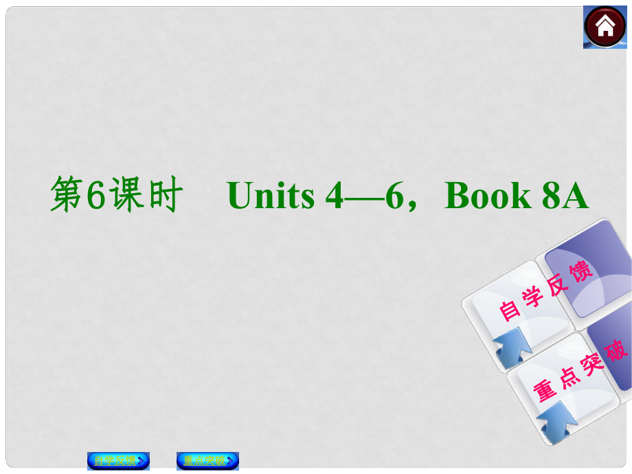 中考英語復(fù)習(xí)方案 第6課時(shí) Book 8A Units 46課件（自學(xué)反饋+重點(diǎn)突破）_第1頁