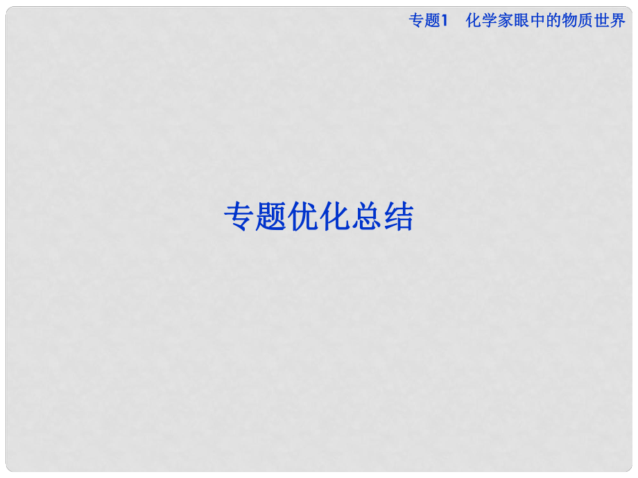 高中化学 专题1 专题优化总结 苏教版必修1_第1页