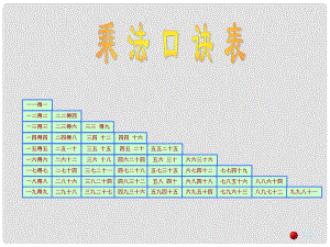 二年級數(shù)學(xué)上冊《乘法口訣表》課件 蘇教版