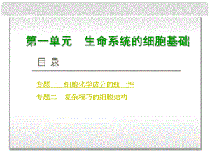 高三生物二輪教研 （真題聚焦+核心考點(diǎn)整合+易錯(cuò)易混題歸納+教師備用習(xí)題）《專題一　細(xì)胞化學(xué)成分的統(tǒng)一性》課件