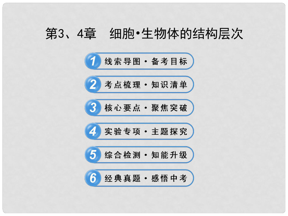 中考生物 第3、4章 細(xì)胞 生物體的結(jié)構(gòu)層次配套課件 北師大版_第1頁(yè)