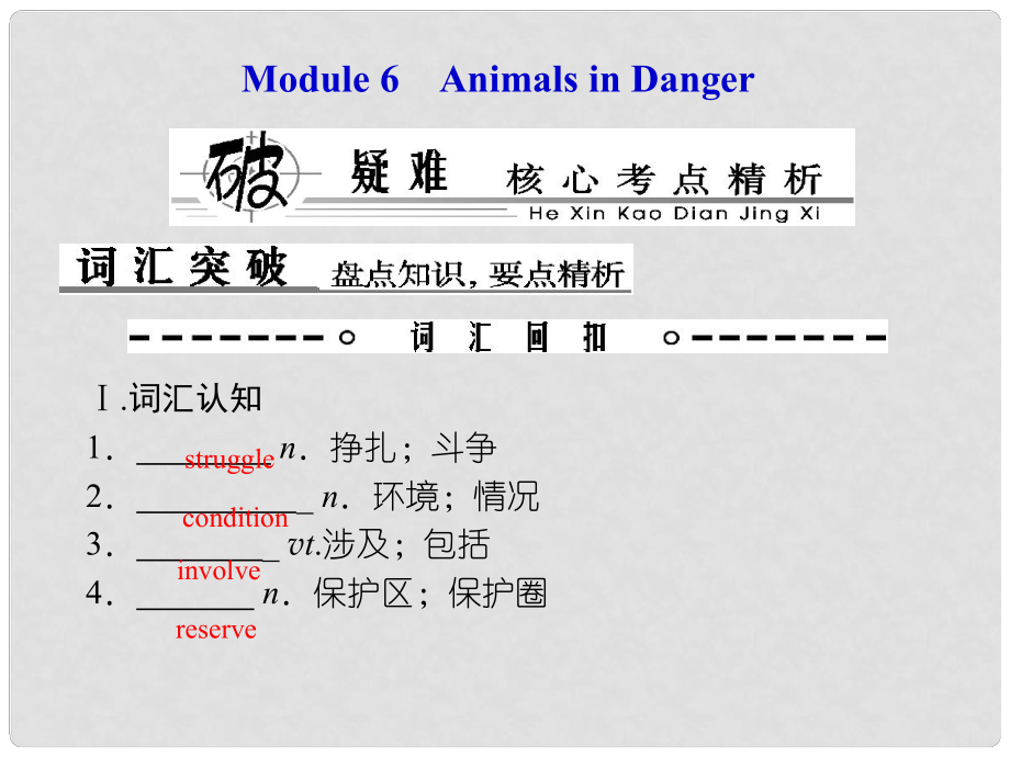 高考英語總復習 Book 5 板塊十 Modules 6 Animals in Danger課件 外研版_第1頁