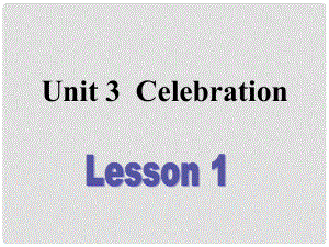 北京市房山區(qū)周口店中學高中英語《Unit 3 CelebrationLesson 1》課件 北師大版必修1