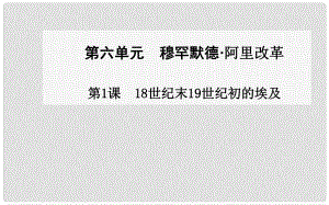 高中歷史 第1課 18世紀(jì)末19世紀(jì)初的埃及課件 新人教版選修1