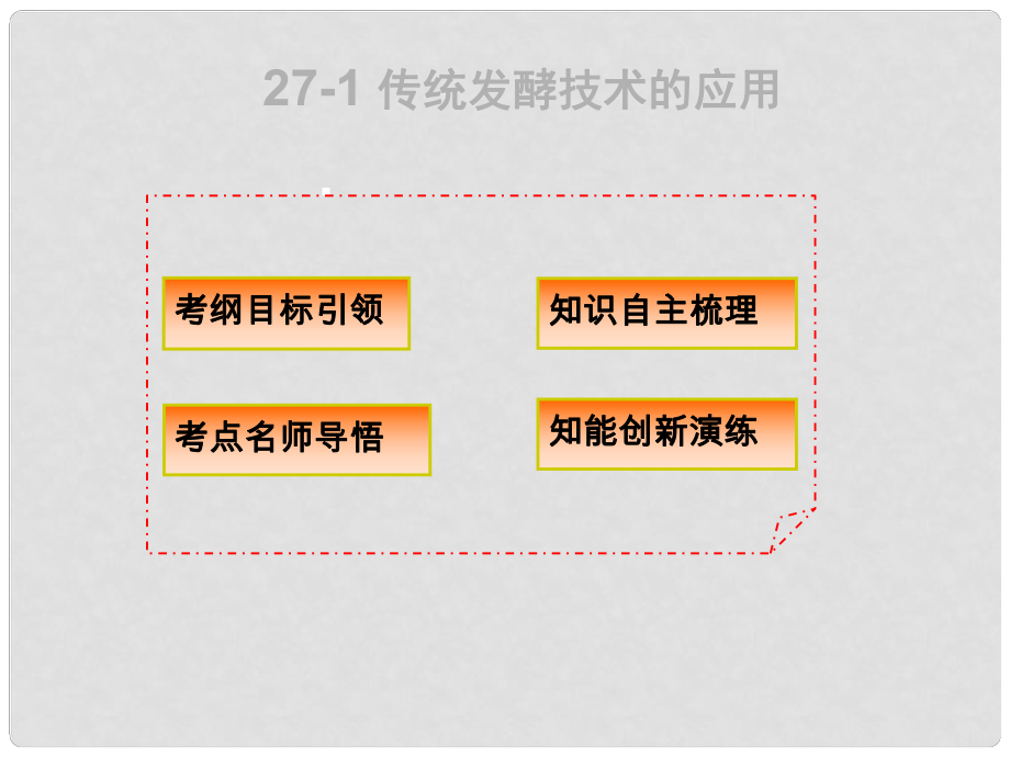 高三生物3年高考2年模擬 271傳統(tǒng)發(fā)酵技術(shù)的應(yīng)用課件_第1頁