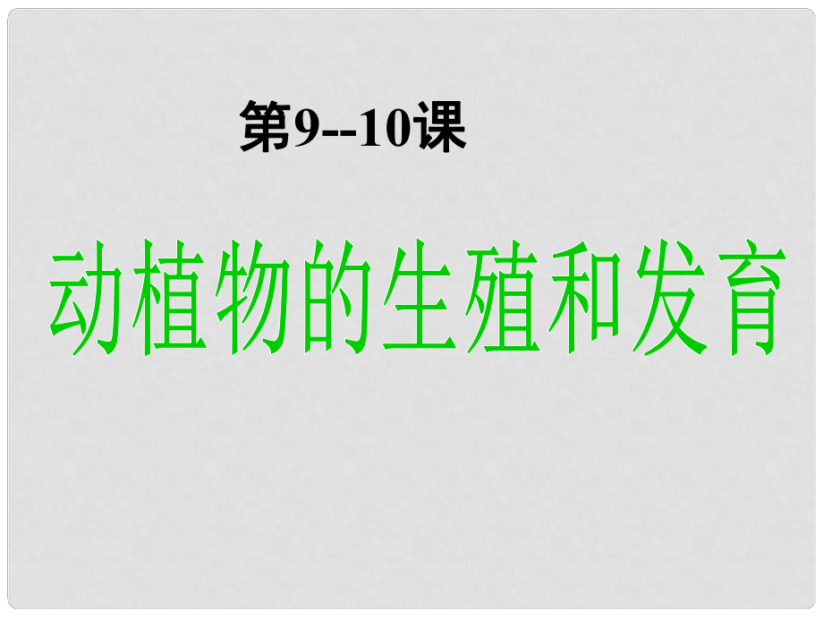 浙江省慈吉中学八年级科学上册 第1011课《植物的生殖和发育》课件 浙教版_第1页