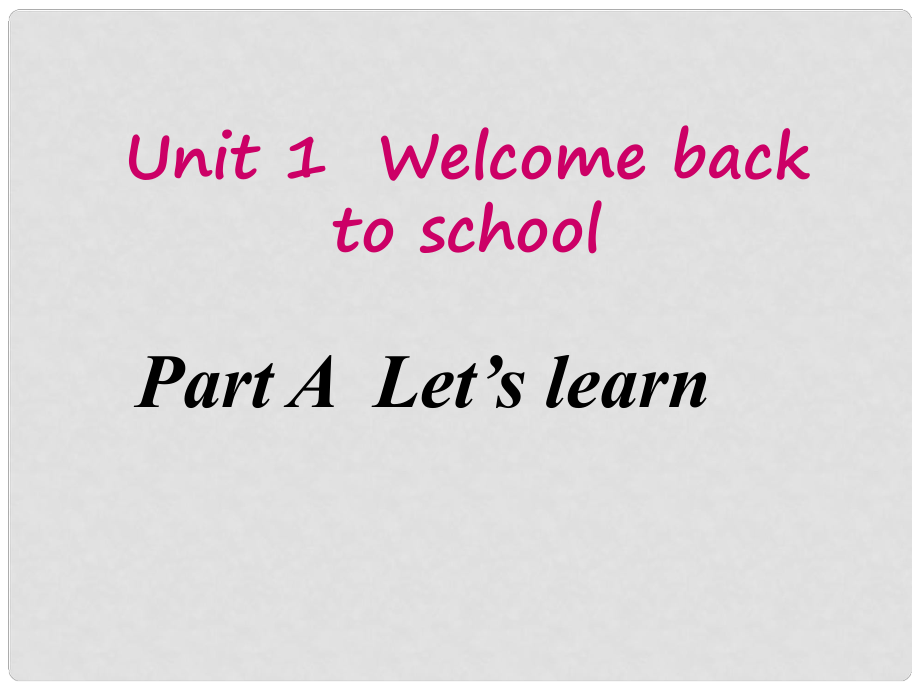 三年级英语下册 Unit1 Part ALet’s learn词汇课件 人教PEP（标准版）_第1页