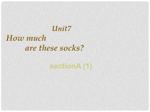 廣西南丹縣高級(jí)中學(xué)七年級(jí)英語(yǔ)上冊(cè)《Unit 7 How much are the socks》課件