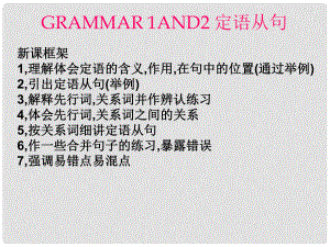 山東省冠縣武訓高級中學高中英語 module5 grammar1and2 founction課件 外研版必修3