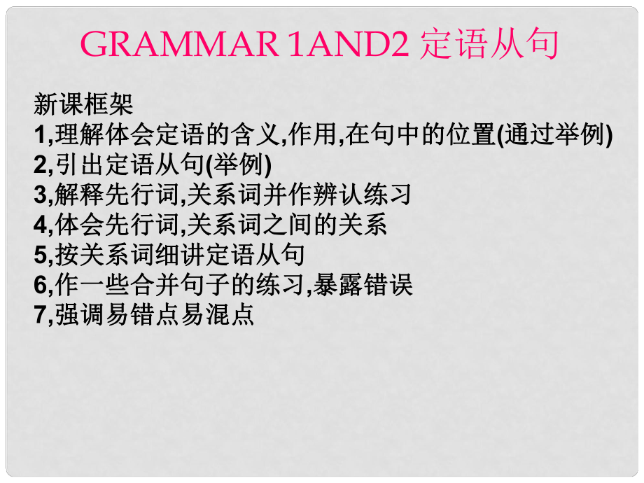 山東省冠縣武訓(xùn)高級中學(xué)高中英語 module5 grammar1and2 founction課件 外研版必修3_第1頁