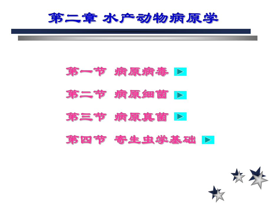 水产动物病害学：第二章 水产动物病原学_第1页