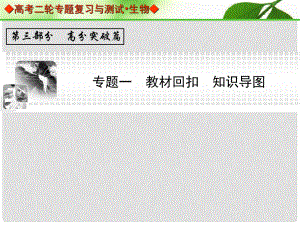 高考生物二輪專題復(fù)習(xí)“高分突破篇”專題一 教材回扣 知識導(dǎo)圖課件