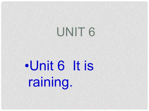 七年级英语下册 Unit 6It is raining课件 人教新目标版