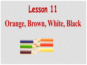 三年级英语上册 Lesson 11 orange, brown, white, black课件 （新版）冀教版