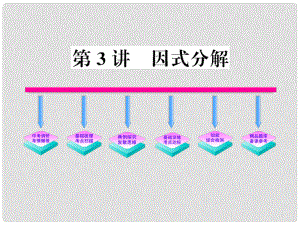 山東省陽信縣第一實驗學校中考數(shù)學一輪復習 第3講 因式分解課件