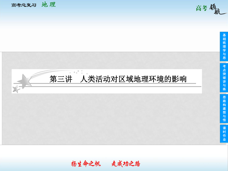 高考地理總復(fù)習(xí) 13 人類活動對區(qū)域地理環(huán)境的影響課件 中圖版必修3_第1頁