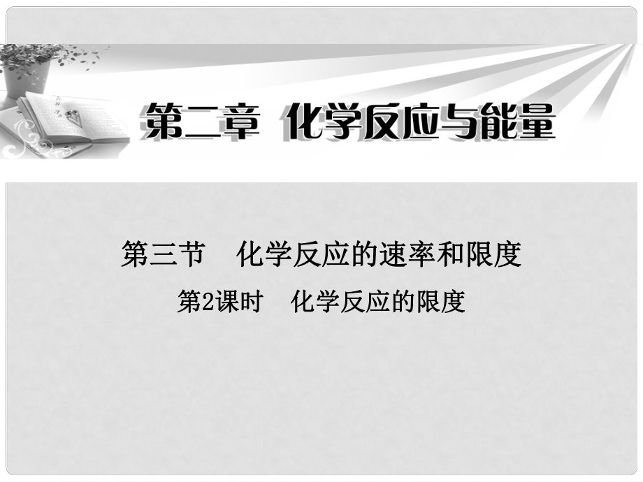 廣東省陸河外國語學(xué)校高中化學(xué)《第二章 第三節(jié) 第2課時(shí) 化學(xué)反應(yīng)的限度》課件 新人教版必修2_第1頁