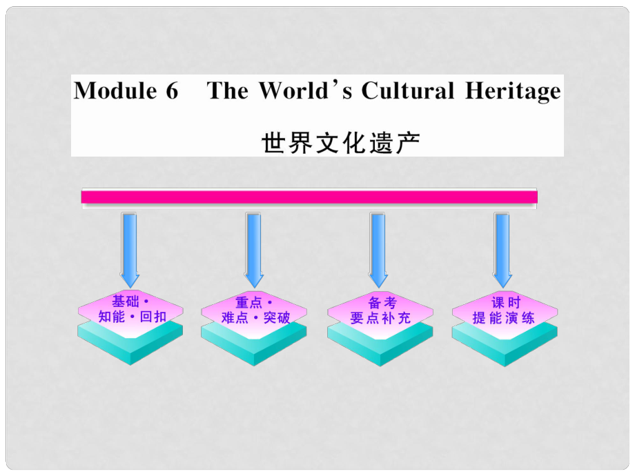 高中英语一轮复习 Module6 The Worlds Cultural Heritage课件 外研版选修7_第1页