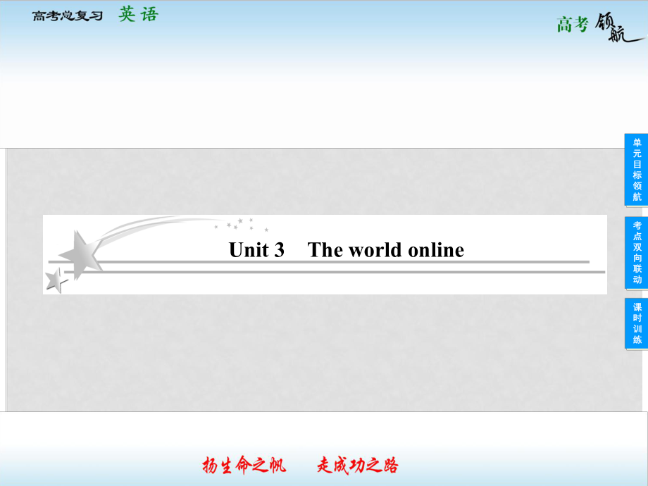 高考英语总复习 73 Unit 3 The world online课件 牛津译林版_第1页