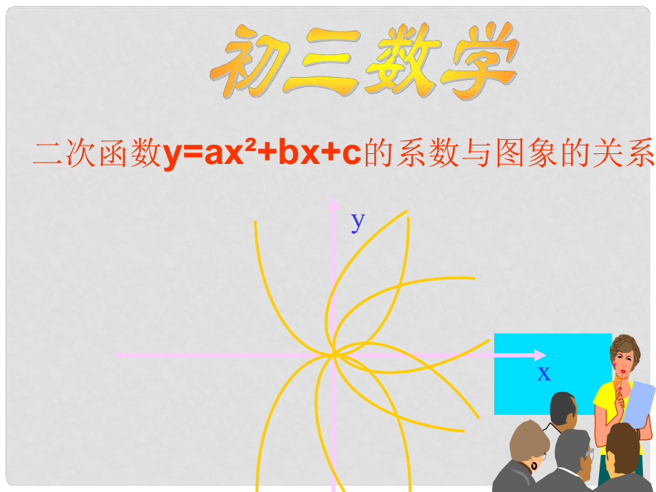 江蘇省太倉市第二中學(xué)九年級數(shù)學(xué)下冊 二次函數(shù)y=ax2+bx+c的系數(shù)與圖象的關(guān)系課件 蘇科版_第1頁