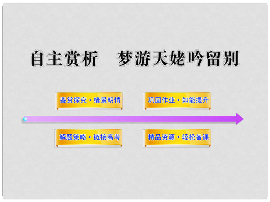 高中語文 《夢游天姥吟留別》全程學習課件 新人教版《中國古代詩歌散文欣賞》_第1頁