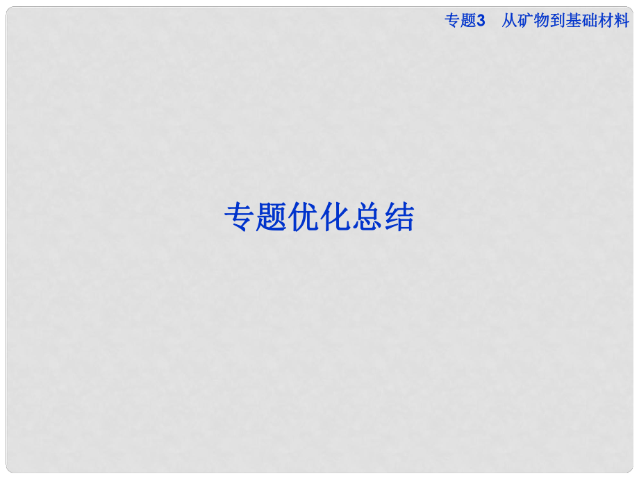 高中化学 专题3 专题优化总结 苏教版必修1_第1页