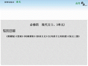 高考語(yǔ)文安徽總復(fù)習(xí) 教材基礎(chǔ)梳理 現(xiàn)代文課件 新人教版必修4