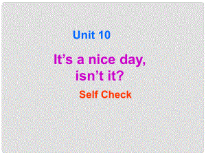 湖北省武漢為明實(shí)驗(yàn)學(xué)校八年級(jí)英語(yǔ)下冊(cè) Unit 10 It's a nice day,isnt it Selfcheck課件 人教新目標(biāo)版