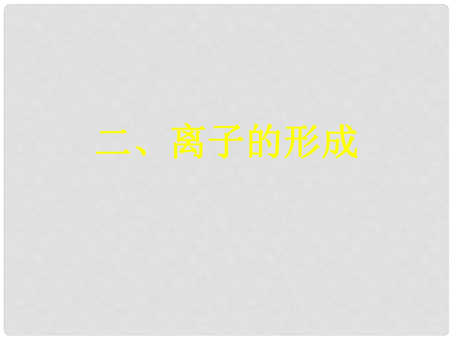 陜西省山陽縣色河中學九年級化學《離子的形成》課件 人教新課標版_第1頁