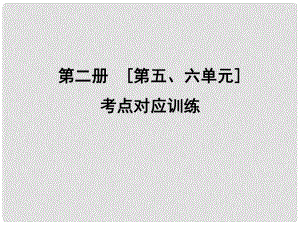 高考語文一輪復(fù)習(xí) 第二冊 第五、六單元 考點(diǎn)對應(yīng)訓(xùn)練課件 人教版