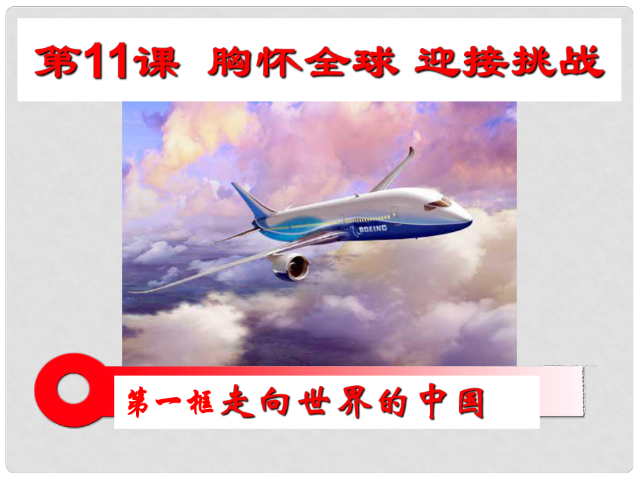 九年級政治全冊 第11課 第一框 走向世界的中國課件 蘇教版_第1頁