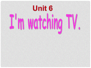 浙江省杭州市三墩中學(xué)七年級(jí)英語(yǔ)下冊(cè)《Unit 6 I‘a(chǎn)m watching TV》課件 （新版）人教新目標(biāo)版