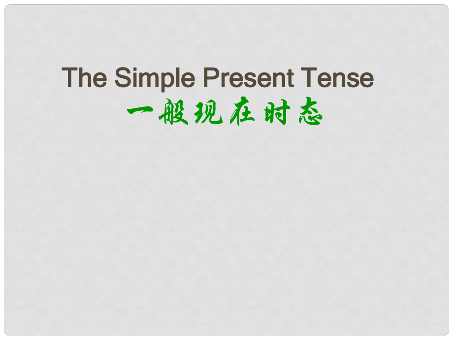 河南省南樂縣張果屯鄉(xiāng)中學中考英語語法專題復習 一般現(xiàn)在時課件_第1頁