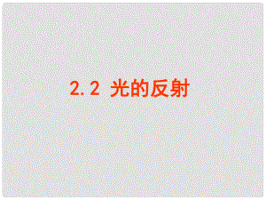 云南省大理州苗尾九年制學(xué)校八年級物理上冊《2.2 光的反射》課件 新人教版