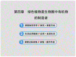 七年級生物上冊 第三單元 第四章 綠色植物是生物圈中有機物的制造者課件 新人教版