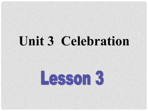 北京市房山區(qū)周口店中學高中英語《Unit 3 CelebrationLesson 3》課件 北師大版必修1